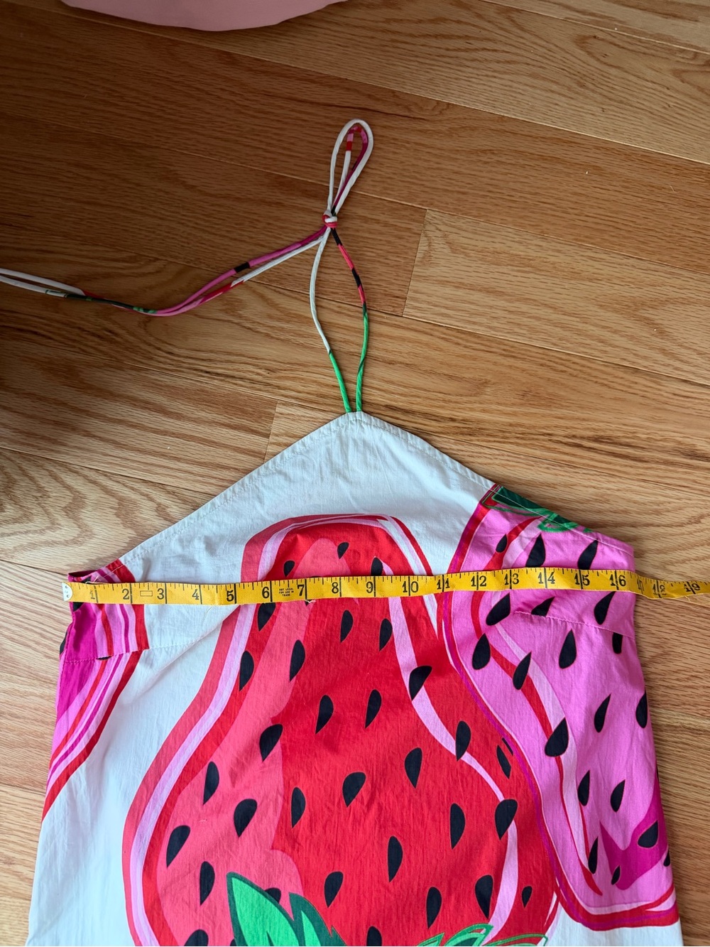 Never Fully Dressed Strawberry Print Halter Maxi Dress Size 6 - Picture 6 of 9